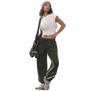 Free People Movement Women's All Star Logo Pants Ash Sport Size L  NWT